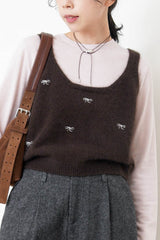 Black rope choker with silver pendant