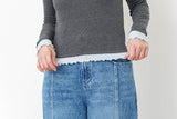 Grey layers top in contrast color