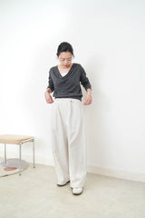 Light grey barrel pants