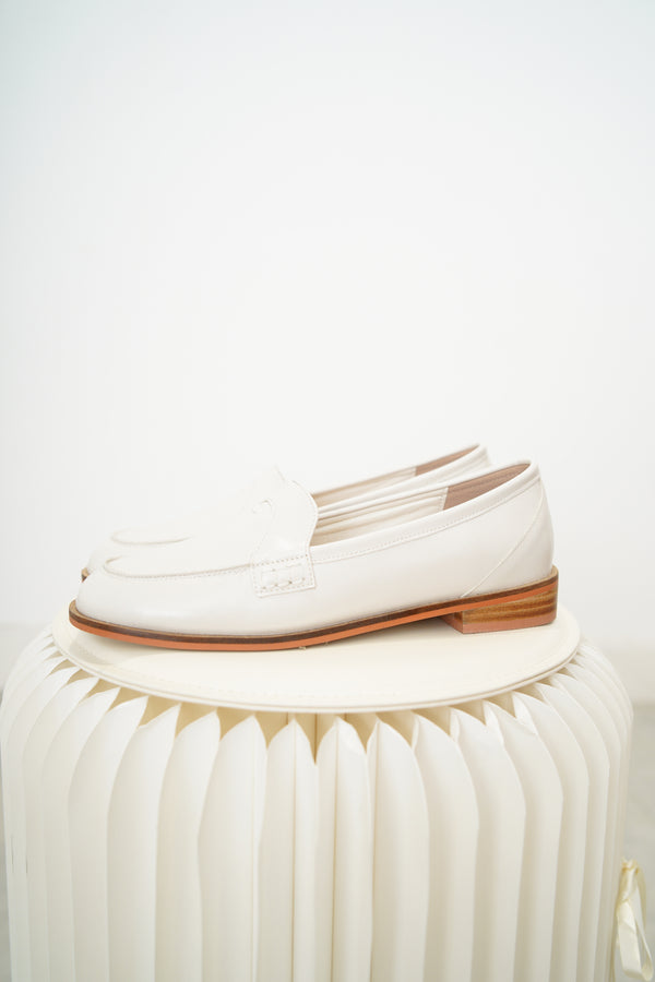Ivory loafer shoes