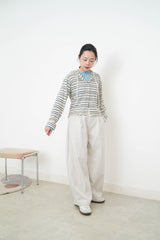 Stripy terry cloth hoodies jacket