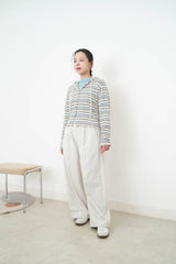 Stripy terry cloth hoodies jacket
