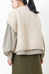 Oatmeal soft knit vest