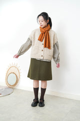 Oatmeal soft knit vest