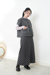 Dark grey soft knit vest