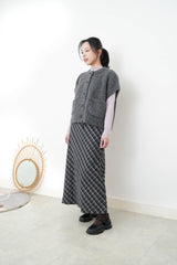 Dark grey soft knit vest