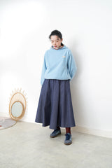 Baby blue fleece hoodies w/ contrast line