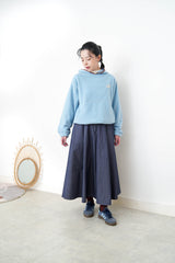 Baby blue fleece hoodies w/ contrast line
