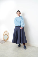 Baby blue fleece hoodies w/ contrast line