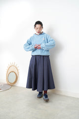 Baby blue fleece hoodies w/ contrast line