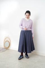 Lavender cashmere v neck sweater
