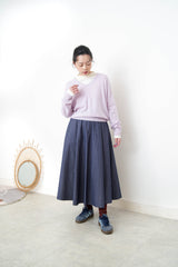 Lavender cashmere v neck sweater
