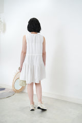 Summer holiday dress in floral texture