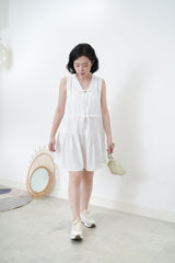 Summer holiday dress in floral texture
