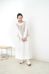 Oatmeal Beige knit vest w/ ripped hem