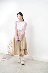 Pink soft tee in patchwork style