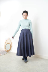 Teal soft funnel neck inner