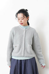 Grey 90% merino wool cardigan