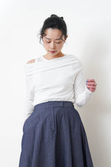 White off shoulder w/ inner vest