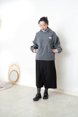 Grey fleece hoodies w/ contrast line