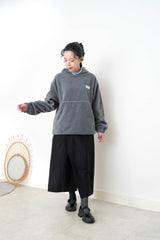 Grey fleece hoodies w/ contrast line