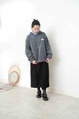 Grey fleece hoodies w/ contrast line