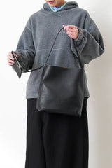 Grey fleece hoodies w/ contrast line