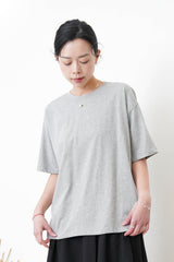 Navy pullover in asymmetrical 3D cut