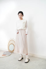 Ivory knit vest in premium 3D floral