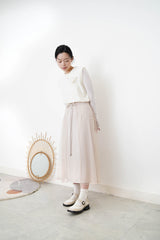 Ivory knit vest in premium 3D floral