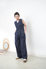 Blue soft basic vest