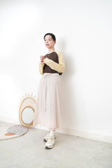 Brown soft tee in patchwork style