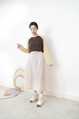 Brown soft tee in patchwork style