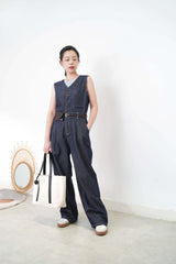Canvas tote w/ leather handles
