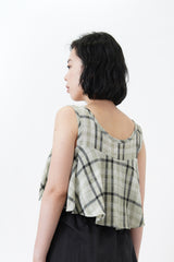 Checked layers summer vest
