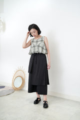 Checked layers summer vest