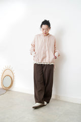 Sakura pink chiffon blouse with hoodies