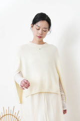 Ivory knit elegant cape