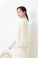 Ivory knit elegant cape