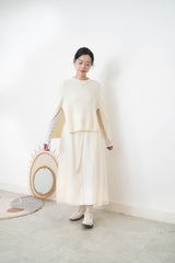 Ivory knit elegant cape