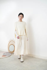 Ivory knit elegant cape