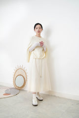 Ivory knit elegant cape