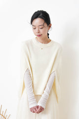 Ivory knit elegant cape