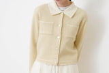 Cream oultline cardigan w/ detail buttons
