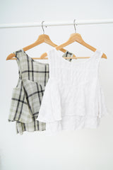Checked layers summer vest