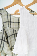 Checked layers summer vest