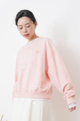 Sakura pink spring pullover w/ embroidery