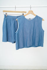 Denim shorts in elastic waist