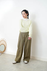 Mint cashmere v neck sweater
