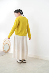 Mustard soft cardigan in v neck
